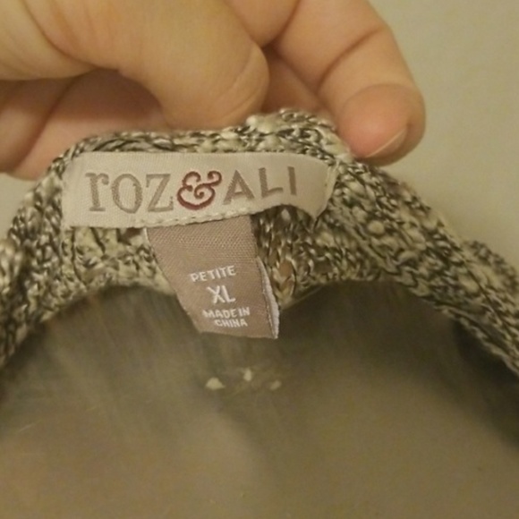 NWT Roz & Ali Pointelle Cardigan PXL - Picture 6 of 6